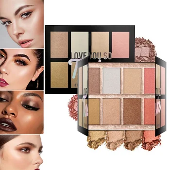 

8 Colors Professional Make up Face Contour Highlighter Makeup Palette Brighten Iluminador Long Lasting Cosmetics
