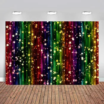 

Dazzling Colorful Photo Backdrop Twinkle Little Stars Custom Photography Photoshoot Background for Children Baby Christmas Party