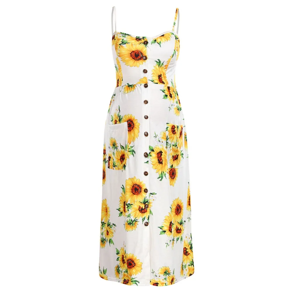 Elegan Wanita Sling Maternity Dress 