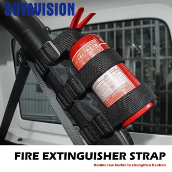 

Car Roll Bar Fire-Extinguisher Auto Fixed Holder Bracket Belt Straps Car Interior Safety Nylon Straps For Jeep-Wrangler TJ YJ JK