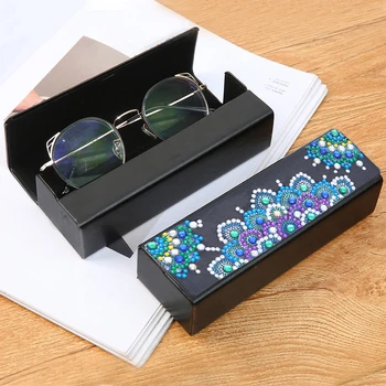 

DIY Diamond Painting Elaborate Manufacture Prolonged Durable Leather Eye Glasses Hard Shell Sunglasses Storage Box Gift