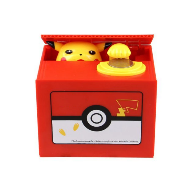 Goede Nieuwe Leuke Pokemon Auto Stelen Munt Spaarpot Elektronische Plastic Geld Veiligheid Box Coin Bank Opslaan Box Voor Kids Birthday gift