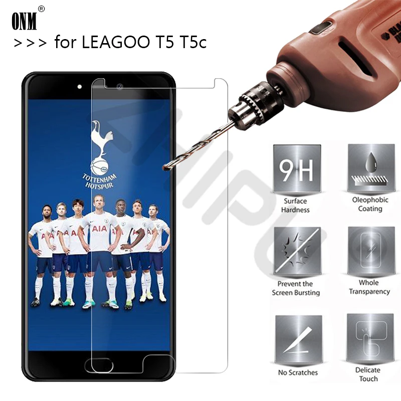 2.5D 0,26 мм 9H Премиум Закаленное стекло для Leagoo T5 T5C 5,5 дюймов протектор экрана закаленное защитное стекло для Leagoo T5C
