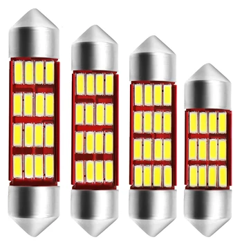 

1 Pcs LED Bulb Light C5W Error Free 31mm 36mm 39mm 42mm Festoon C10W 4014 SMD Auto Car Styling Interior External Lights Canbus