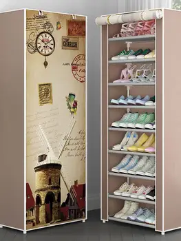 

Multi Layers Shoe Rack Nonwoven Fabric Home Shoes Storage Organizer Easy to Install Shoe Cabinet Stand Holders Space Saver