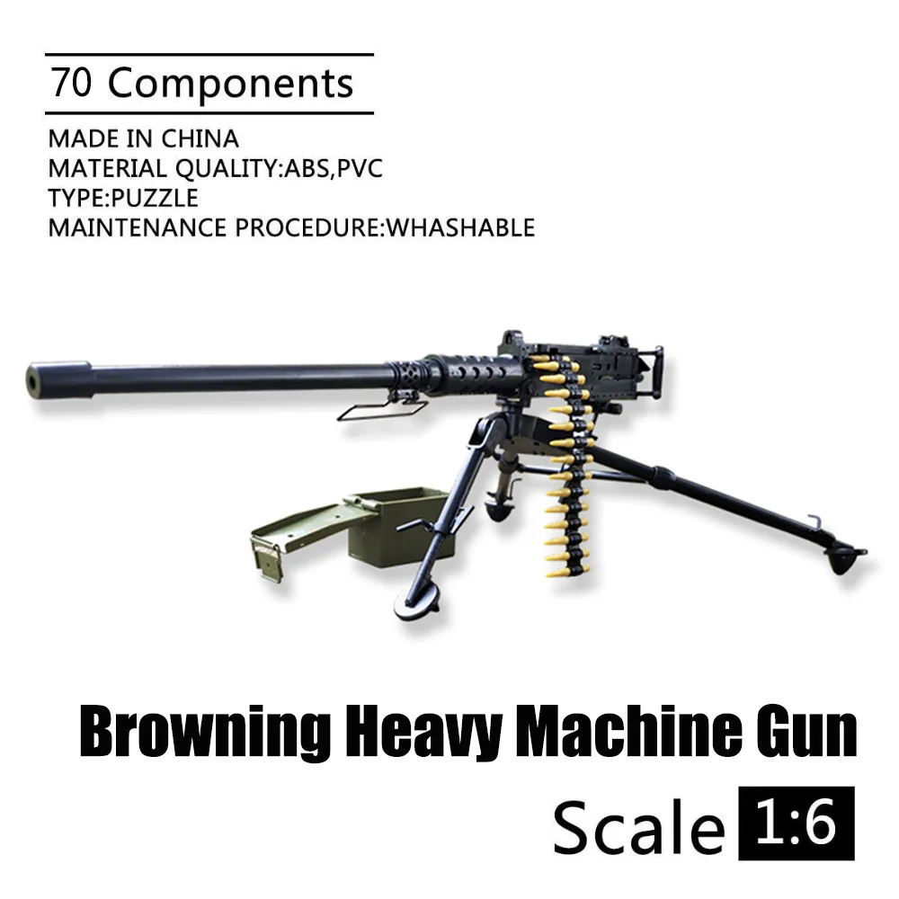  1:6 Browning M2 Heavy Machine Gun 4D 1/6 Scale Gun Model US Army Flexible Weapon Toys for Soldier A