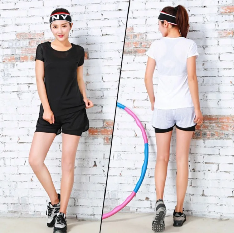 

New Style Yoga Clothes Three-piece Set Fitness Breathable Bra Sports WOMEN'S Suit Loose-Fit Quick-Dry Running Short Sleeve Short