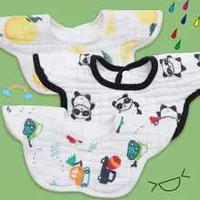 8 слойные хлопковые нагрудники для новорожденных мальчиков и девочек, милые Слюнявчики для кормления, слюнявчик, муслин, бандана, нагрудники, шарф для детей