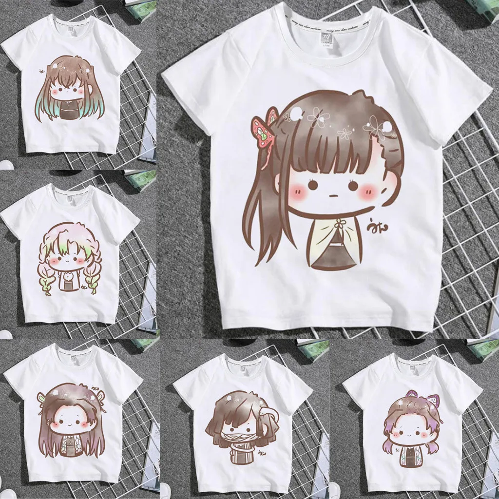 

Princess Print Girls Tshirt Harajuku Kawaii Fashion Girl Top Cartoon Casual Girl T Shirts Children Round Neck Short Sleeve Shirt