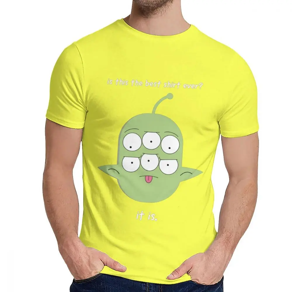 Final Space Space Opera Comedy-drama Television Series Tee Shirt Round Neck Leisure Men's Retro Cotton Plus Size T Shirt - Цвет: Цвет: желтый