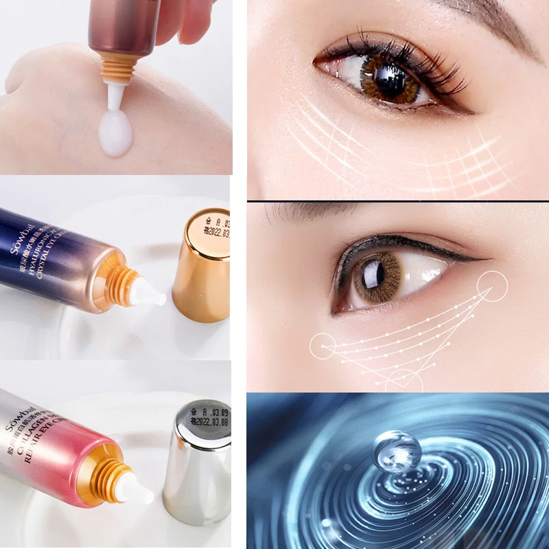 Firming Eye Essence Hyaluronic Acid Anti Wrinkle Remove Dark Circles Eye Cream JS11