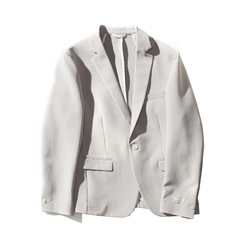 Zogaa 2019 New Japanese Style Slim Suits Men's Slim Narrow Collar Casual Blazers 2 Coloer 6 Size Simple Fashion Male Suits