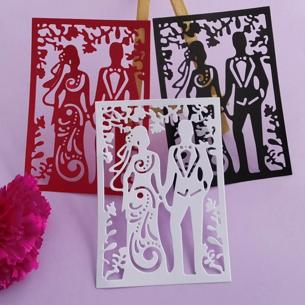  Card Making Cutting Dies Wedding Invitation Die Valentine's Day Decoration Metal Stencil DIY Scrapb - 4000533280855