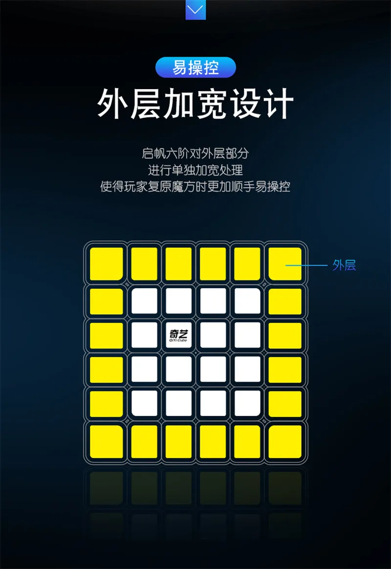 Волшебный куб-головоломка QiYi QiFan S 6x6x6 Cubo Magico, профессиональный скоростной куб, развивающие твист, мудрые игрушки, чемпион, соревновательный куб