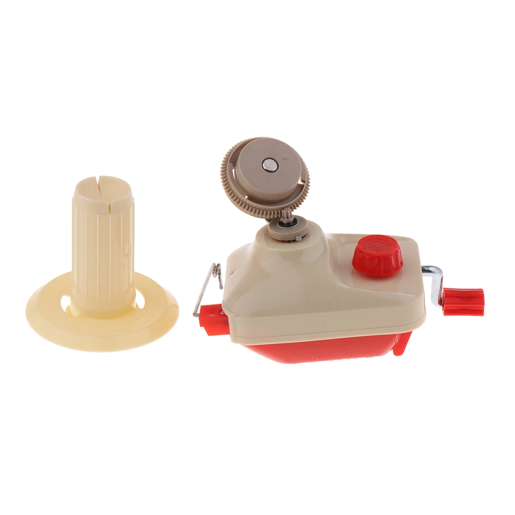 Bobbin Yarn Winder Table Clasp, Hand Operated Wool Fiber String Winder Holder for Knitting Crocheting Tools Accessories