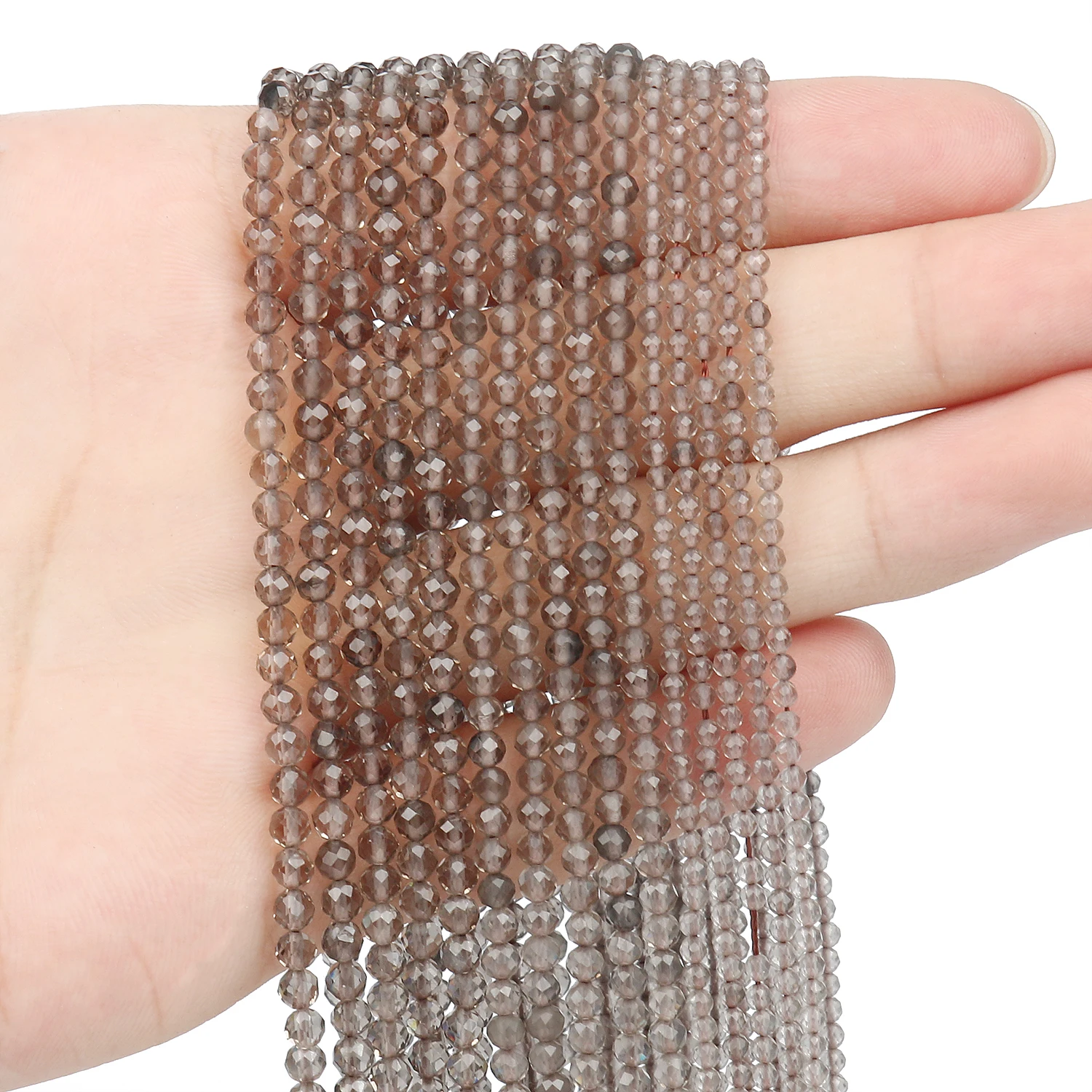 Faceted Blue Natural Sandstone Beads for Jewelry Making - Handmade Waist Beads, Women's Stone Beads Collection