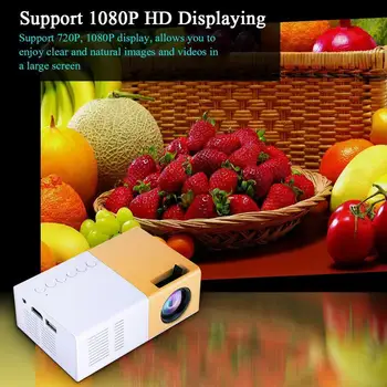 

1080P Portable J9 Mini Projector Cinema Multimedia Home Theater with Accessorices VGA Cable USB HDMI
