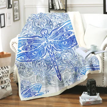 

NEW Bohemian Flowers Blanket 3D Print Sherpa Blanket on Bed Kids Girl Flower Home Textiles Dreamlike Style 02