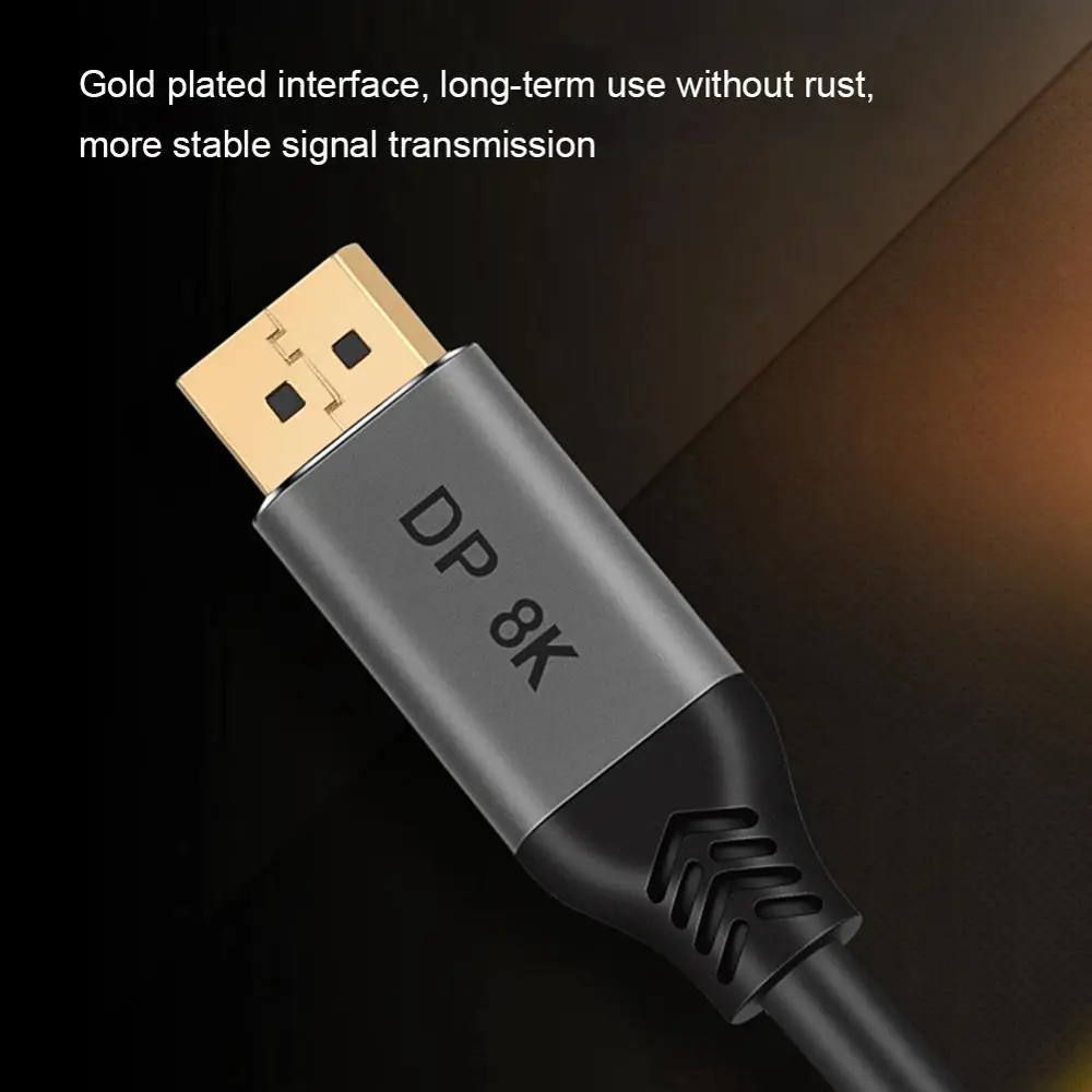 

Ultra-high-definition 8kDP Public-to-public Computer Connection Adapter Cable HD 4K*2K Display Gold-plated Aluminum Shell