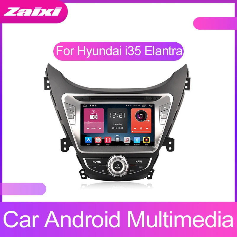ZaiXi мультимедиа для Android плеера для hyundai i35 Elantra/Fludic Elantra gps 2 Din wifi gps-навигация авторадио радио карты
