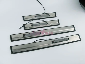 

For Toyota RAV4 2014 2015 2016 2017 2018 Stainless Steel Car Styling LED Door Sill Bumper Guard Plate Car Accessories