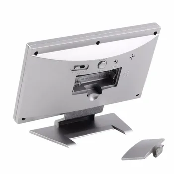 

New Voice Control Back-light LCD Alarm Clock Weather Monitor Calendar With Timer Sound Sensor Temperature Decor Desktop Table Cl