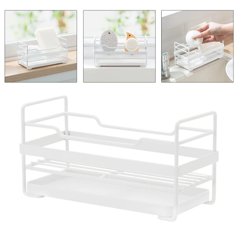 Кухонная настольная стойка для хранения подставка губки столешница раковины