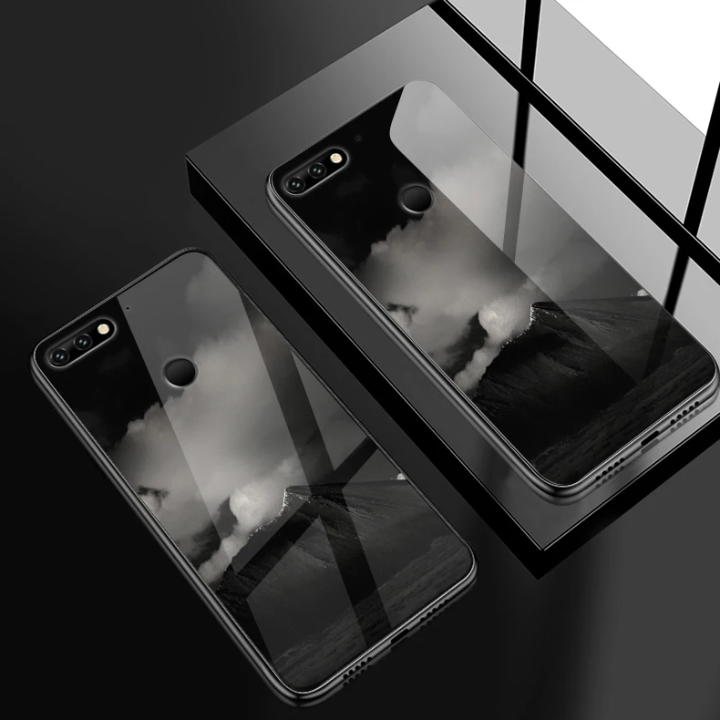 W349 Противоударные Чехлы для телефона чехлы для Huawei Honor 6X 7C 7A 7X 8X 8A 9 Lite чехол Y6 Y9 Y7 премьер-профессионал Magic 2 закаленное Стекло оболочки - Цвет: W349