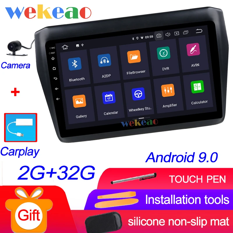 Wekeao сенсорный экран " Android 9,0 Автомагнитола для Suzuki Swift Android авто gps навигация - Цвет: Android Car Radio