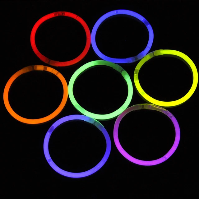 Pulseras de concierto de luz fluorescente para fiesta, collares de neón  para boda, palos brillantes de colores brillantes - Historial de precios y  revisión, Vendedor de AliExpress - Fbianily Store