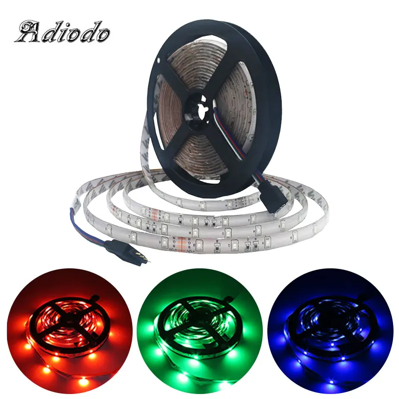 Супер яркий 50 см 5 м RGB 300LED/M SMD 2835 полоса DC12V источник питания