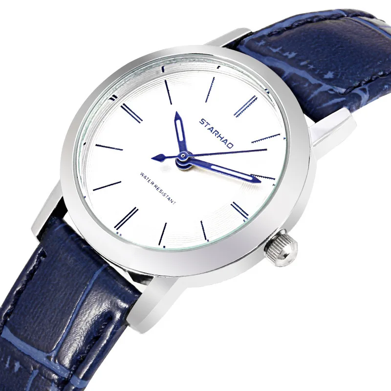 

Genuine Product Leather Belt Ladies' Watch Korean-style Student Harajuku Retro Simple Quartz Watch WOMEN'S Watch Fashion Night L