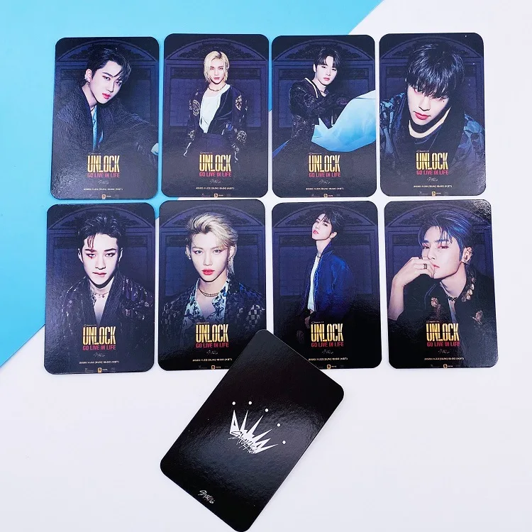 8 unids/set Kpop niños perdidos photocard de doble lado HD tarjetas para álbumes de fotos realmente foto K-pop niños perdidos desbloquear en directo en la vida