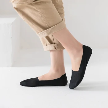 

gifts for men Japanese ship socks mens summer invisible socks thin low top solid cotton socks socks mesh ice silk socks 5 Pairs