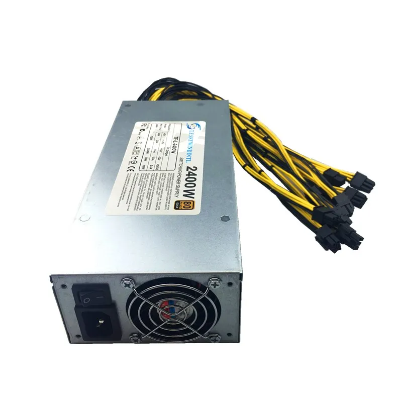2400 Вт блок питания psu miner Zcash Miner 80 плюс для ant s9 Биткоин машины выключатель ПК|Блоки