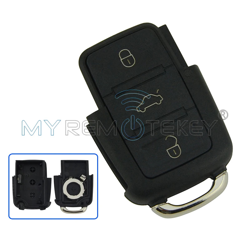 Remtekey Remote Key Fob Shell Case 3 Button 1J0 959 753 DJ For VW Volkswagen Beetle Passat Jetta Golf Bora For Seat