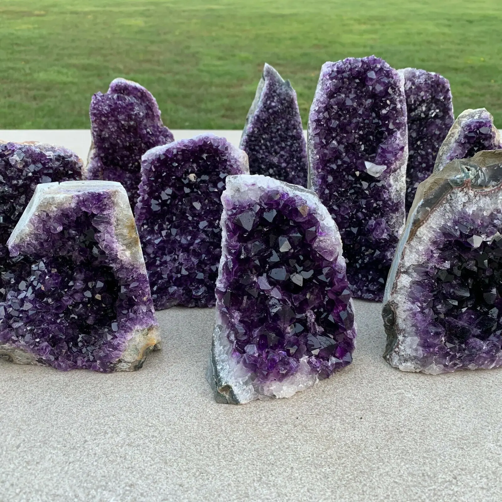 Tog Quality Hote Uruguary Dark Purple Amethyst Cluster Natural Amethyst Geode Chakra Crystal Decoration 2