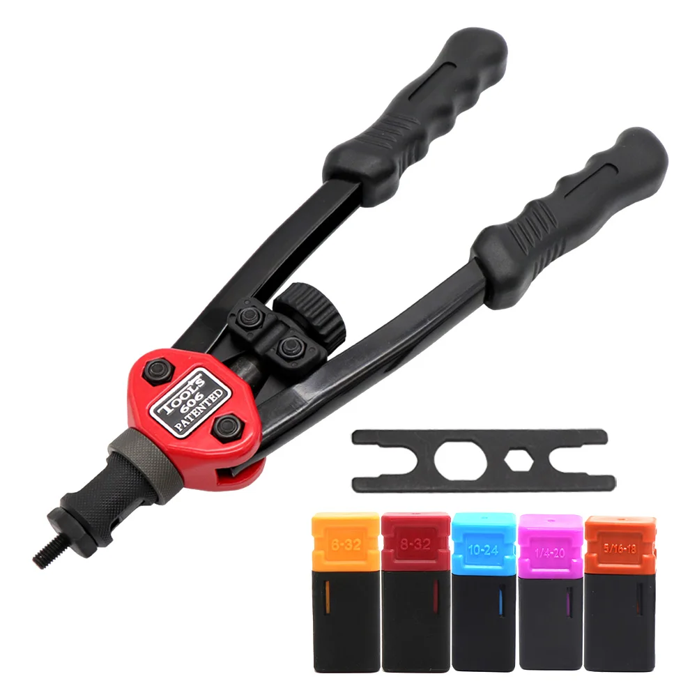 Rivet Nut Gun Auto Riveter BT-605/BT-606 Hand Insert Rivet Nut Tool Manual Mandrels 6-32 8-32