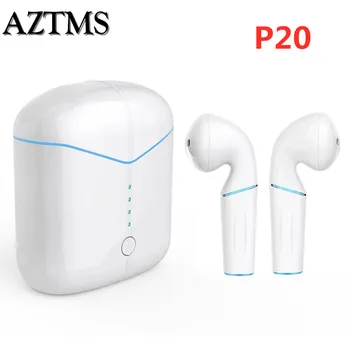 

Tws P20 Sport Wireless Bluetooth Earphones Earbuds Handsfree stereo Touch Cordless Headset with Charging Box for Huawei iPhone