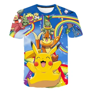 

2019 New Cartoon kids T shirts Pokemon Detective Pikachu 3D Printed Children T-shirt Summer Short Sleeve T shirt Boys/girl Tops
