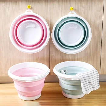 

Outdoor Portable Folding Foot Bathtub Plastic Folding Bucket Travel Basin Camping Multi-functional