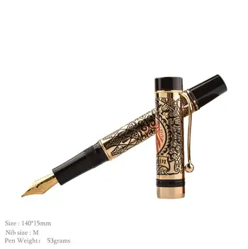 

Fuliwen Brand 2085 Exquisite Fountain black with gold texture ink Pen with uncanny workmanship, amazing