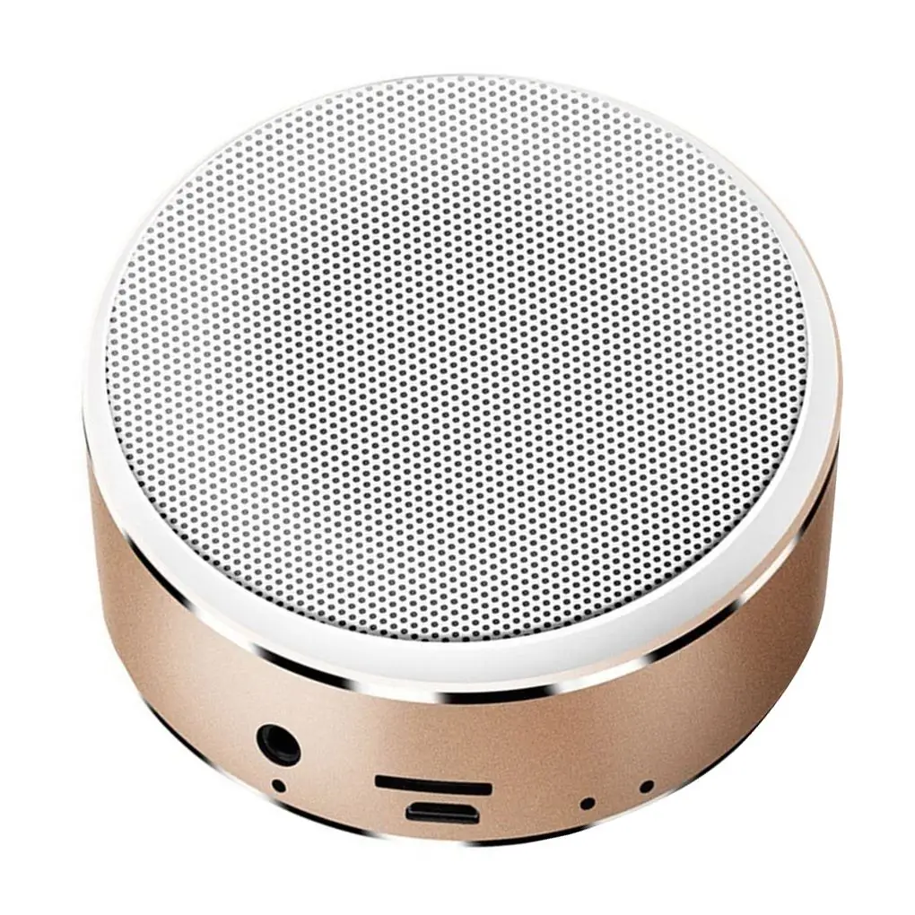Портативный Bluetooth 4,2 круглый динамик TF карта беспроводной открытый металлический чехол мини сабвуфер