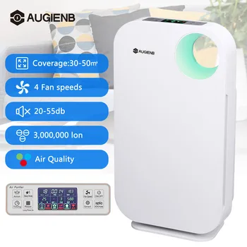 

AUGIENB Air Purifier Fresh Ozone Air Cleaner with HEPA Filter Allergies Eliminator Negative ion for PM2.5 Dust Pollen Pet Dander