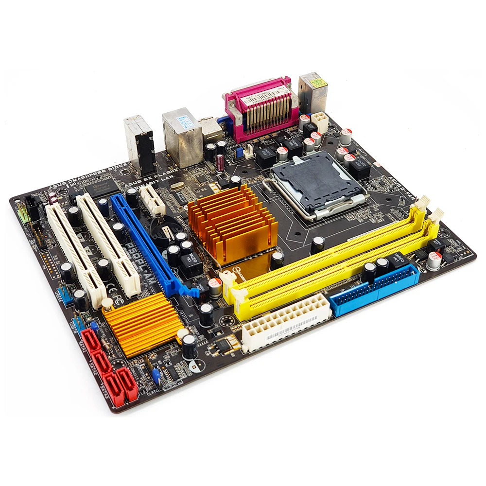 Материнская плата Asus P5QPL-AM G41 Socket LGA 775 DDR2 8G SATA2 USB2.0 VGA uATX оригинальная б/у материнская плата