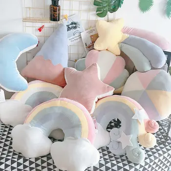 

Cloud Volcano Candy Meng Department Pillow Pillow Rainbow Pillow Home Sofa Decor Star Moon Plush Nuage Cushion Throw Pillow