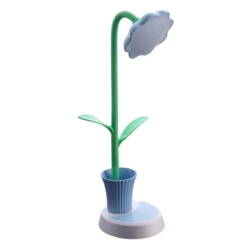 BRELONG Sun Flower Pen Table Lamp USB Charging Desktop Small Table Lamp Three-speed Dimming Eye Table Lamp