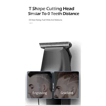 

Professional Hair Clippers Men T-Blade Beard Trimmer Barber Grooming Kit Rechargeable Cordless Haircut Machine