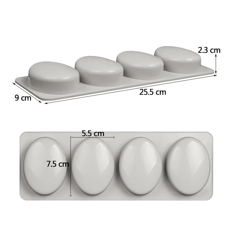 

Hot New 3 PCS/Set Oval Rectangle Round Silicone Soap Mold Handmade Craft 3D Soap Easy to Clean