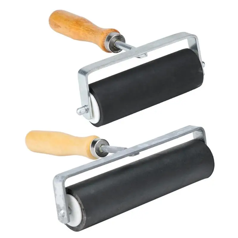 herramienta de manualidades para manualidades Maorniessy herramienta de pintura al óleo Rodillo de goma suave con mango de madera 